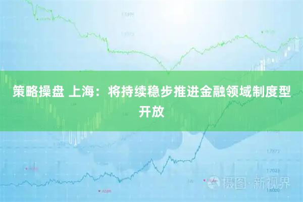 策略操盘 上海：将持续稳步推进金融领域制度型开放